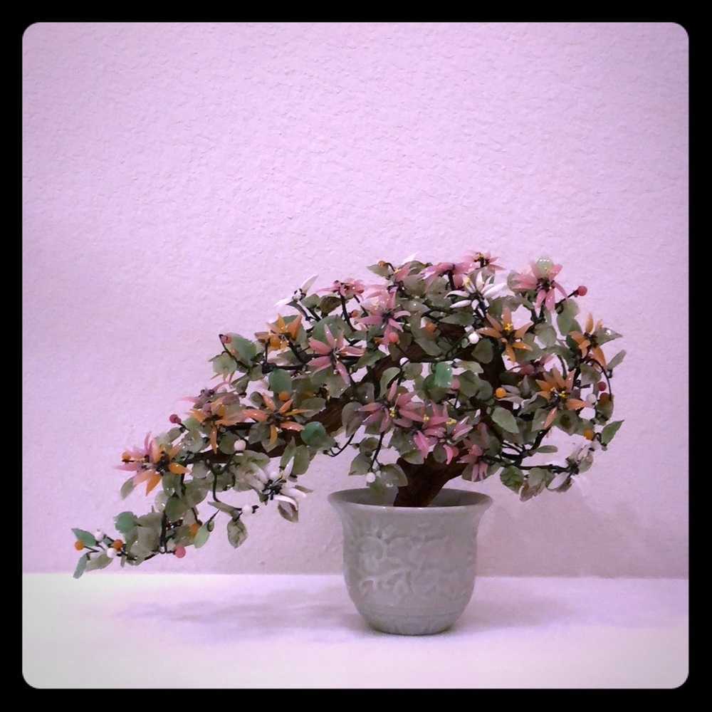 Glass “jade” leaf tree